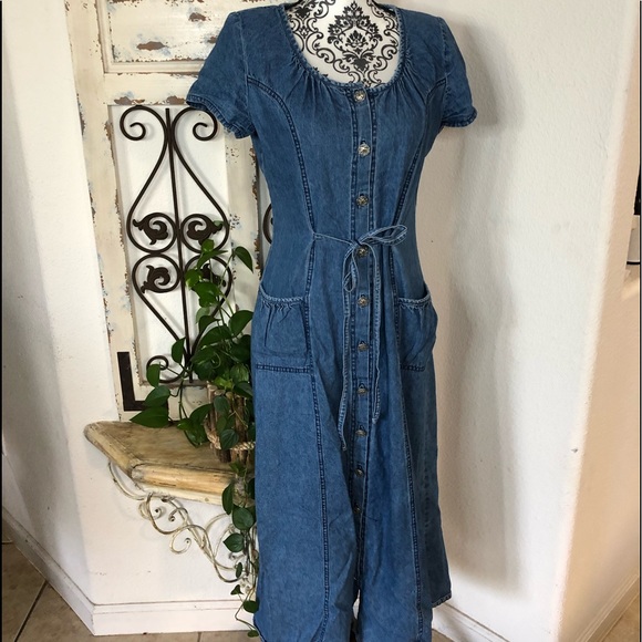 conduct blues Dresses & Skirts - Conduct blues vintage denim chambray maxi dress